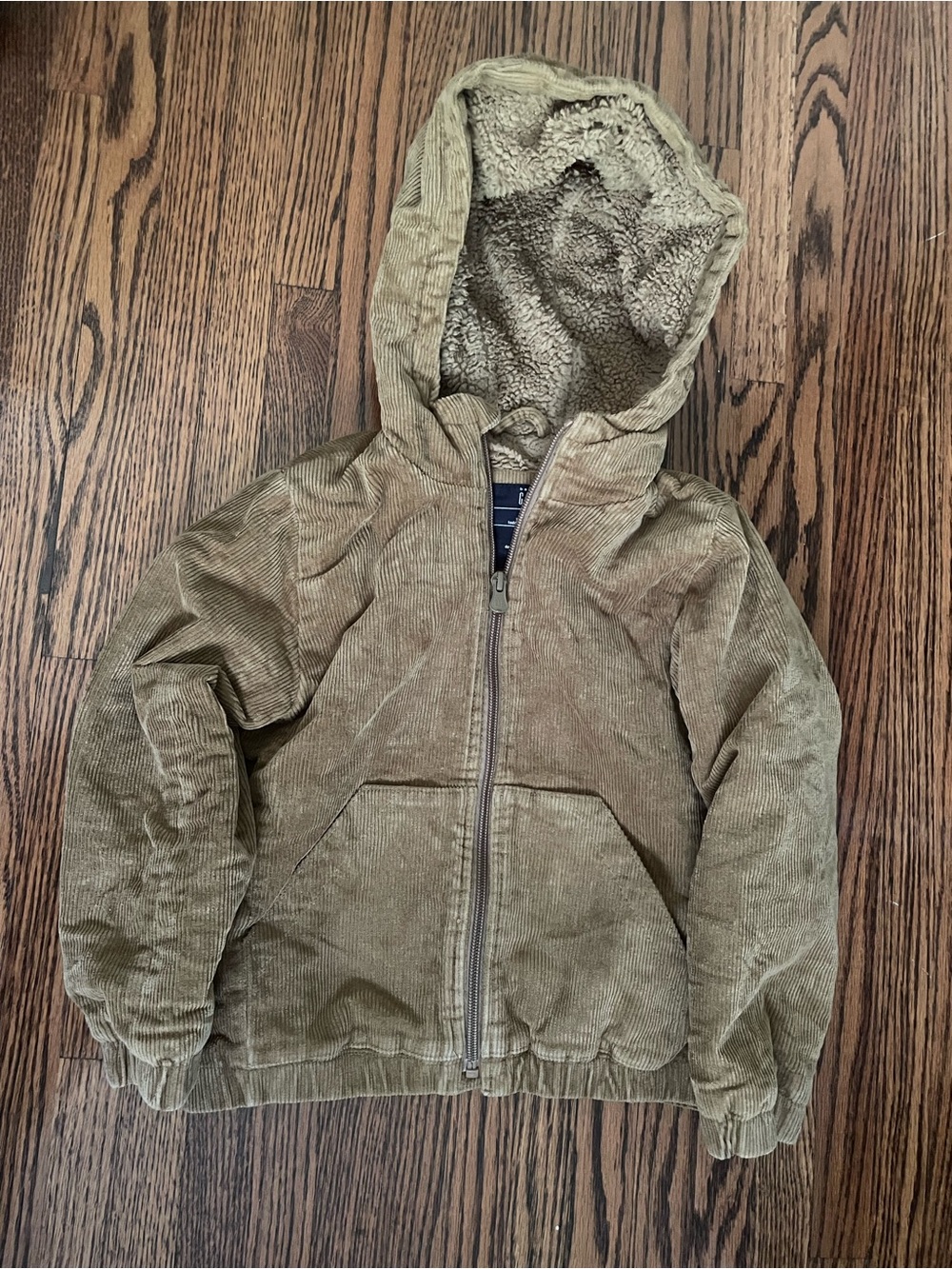 GAP Corduroy Hooded Jacket with Sherpa Lining 5T